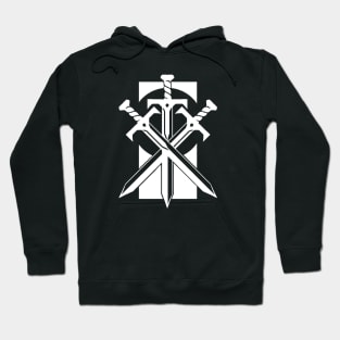 Crossed Swords - Original Logo Banner Sigil - Light Design for Dark Backgrounds Hoodie